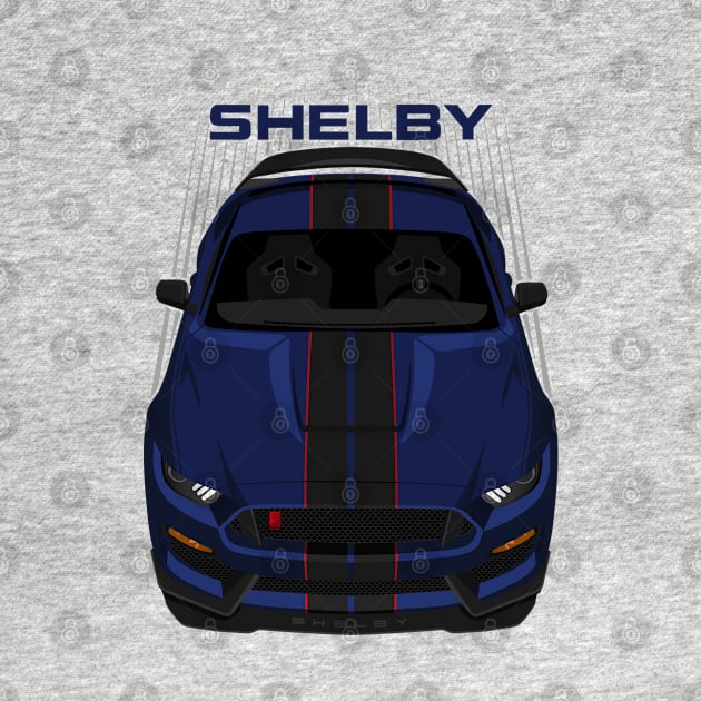 Ford Mustang Shelby GT350R 2015 - 2020 - Kona Blue - Black Stripes by V8social